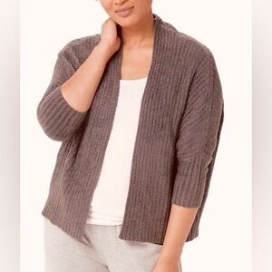 Barefoot Dreams Size S/M CozyChic Lite Ribbed Shrug Cardigan in Carbon